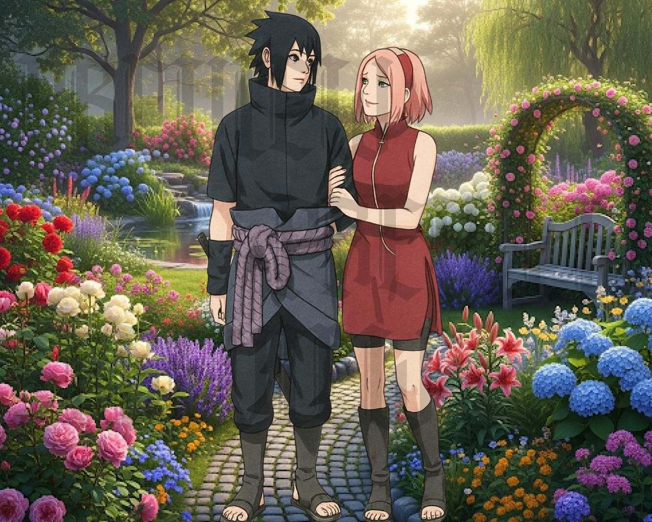 Eternal Blossom – Romantic Anime Scene